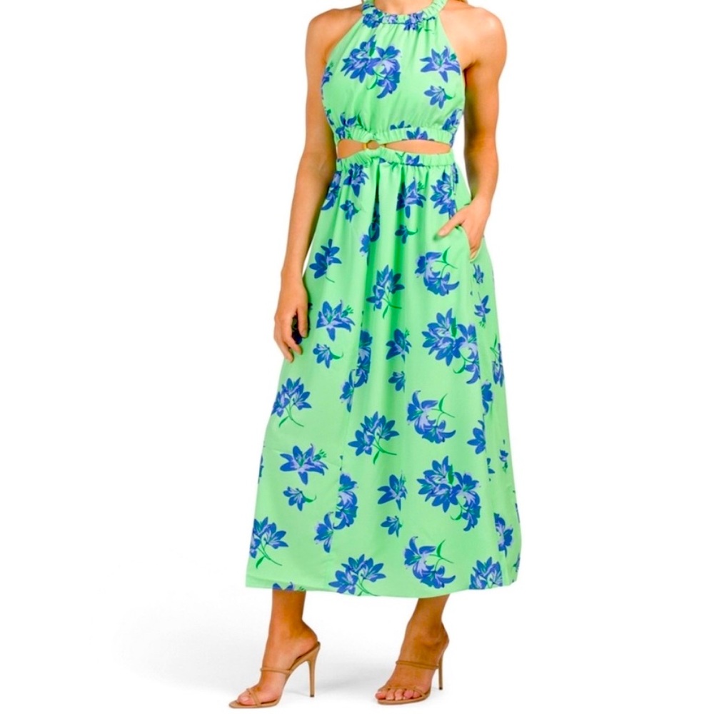 LIKELY REVOLVE Karrica Floral Cutout Maxi Dress
